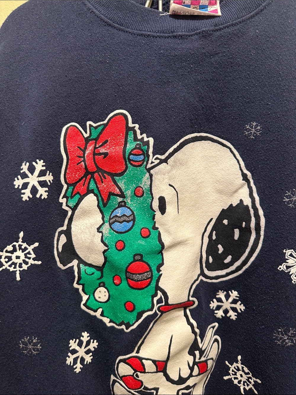 Vtg peanuts brand snoopy Christmas sweater - Picture 3 of 5